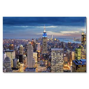 Quadro NY City Abete massello / Tessuto misto - 80 x 120 cm