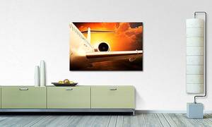 Leinwandbild Sunset Flight Fichte Massiv / Mischgewebe - 80 x 120 cm