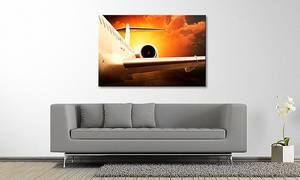 Leinwandbild Sunset Flight Fichte Massiv / Mischgewebe - 80 x 120 cm