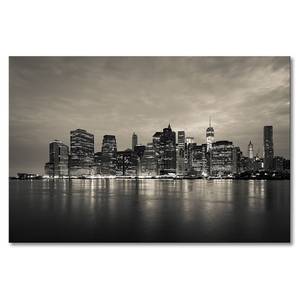 Quadro Manhatten Skyline Abete massello / Tessuto misto - 80 x 120 cm