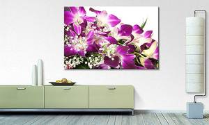 Leinwandbild Orchid Blossoms Fichte Massiv / Mischgewebe - 80 x 120 cm