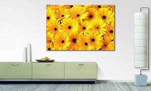 Quadro Sunny Mood Abete massello / Tessuto misto - 80 x 120 cm