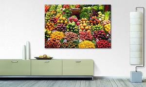 Leinwandbild Vegees Fichte Massiv / Mischgewebe - 80 x 120 cm