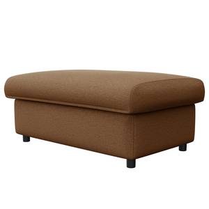 Gestoffeerde hocker FIDELIA Geweven stof Mava: Caramel / Bruin / Beige gemêleerd - Breedte: 100 cm