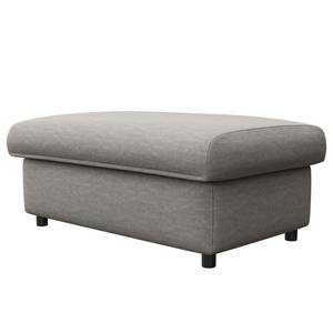 Gestoffeerde hocker FIDELIA Velours Vina: Grijs - Breedte: 100 cm