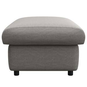 Gestoffeerde hocker FIDELIA Velours Vina: Grijs - Breedte: 100 cm