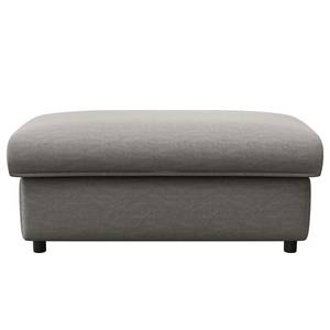 Gestoffeerde hocker FIDELIA Velours Vina: Grijs - Breedte: 100 cm