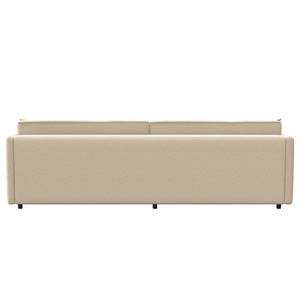 Ecksofa FIDELIA mit Longchair Webstoff Mava: Creme / Beige / Grau meliert - Longchair davorstehend rechts