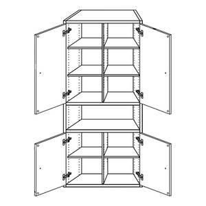 Combi-dossierkast Emporio VI Mat grijs