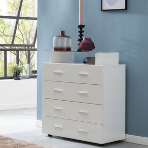 Dressoir Campana spaanplaat - wit/zwart