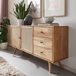 Dressoir San Martin massief mangohout - bruin/goudkleurig