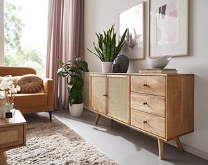 Dressoir San Martin massief mangohout - bruin/goudkleurig