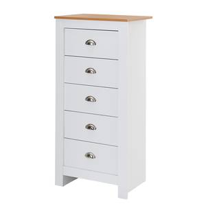 Highboard Pavon Spanplatte - Eiche Dekor / Silber