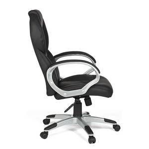 Chaise de bureau pivotante Butzen Imitation cuir - Noir / Argenté - Noir / Argenté