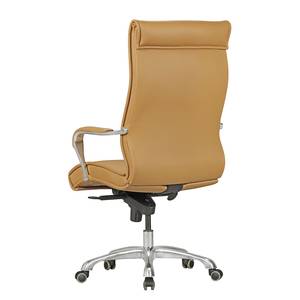 Chaise de bureau pivotante Kahren Imitation cuir - Caramel