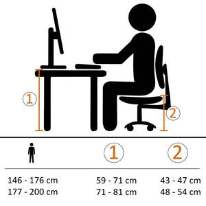 Chaise de bureau pivotante Vetschau Microfibre - Noir