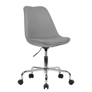 Chaise de bureau pivotante Döbern Microfibre - Gris - Gris