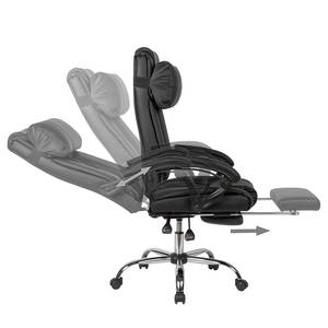 Chaise de bureau pivotante Belten Imitation cuir - Noir