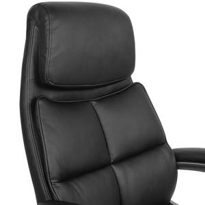 Chaise de bureau pivotante Hornow Imitation cuir - Noir