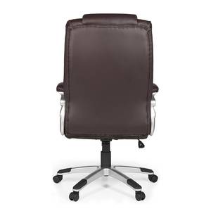 Chaise de bureau pivotante Schönwald Imitation cuir - Marron / Argenté