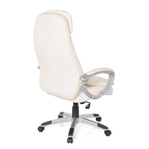 Sedia girevole da ufficio Baruth Similpelle - Color crema