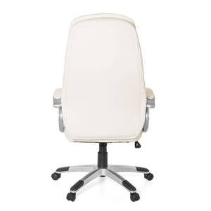 Sedia girevole da ufficio Baruth Similpelle - Color crema