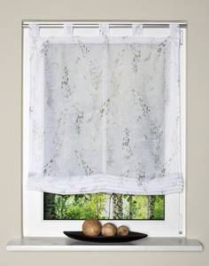 Schlaufenrollo Nerlina Webstoff - Grau - 80 x 140 cm