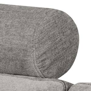 Ecksofa Arietta mit Longchair Webstoff Cieli: Grau - Longchair davorstehend links