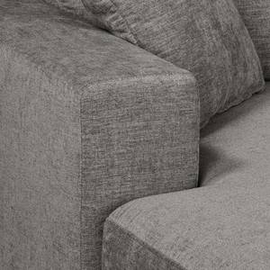 Ecksofa Arietta mit Longchair Webstoff Cieli: Grau - Longchair davorstehend links