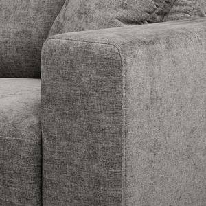 Ecksofa Arietta mit Longchair Webstoff Cieli: Grau - Longchair davorstehend links