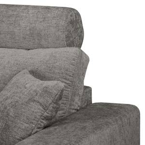 Ecksofa Arietta mit Longchair Webstoff Cieli: Grau - Longchair davorstehend rechts