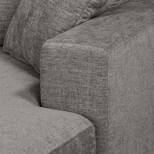 Ecksofa Arietta mit Longchair Webstoff Cieli: Grau - Longchair davorstehend rechts