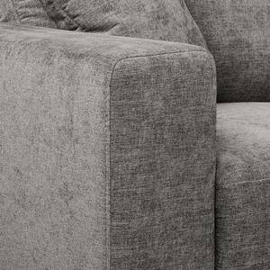 Ecksofa Arietta mit Longchair Webstoff Cieli: Grau - Longchair davorstehend rechts