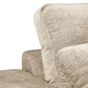 Canapé d’angle Arietta à méridienne Tissu Cieli: Beige - Méridienne courte à droite (vue de face)