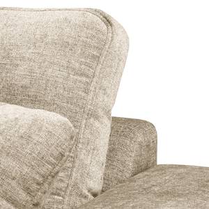 Ecksofa Arietta mit Longchair Webstoff Cieli: Beige - Longchair davorstehend links