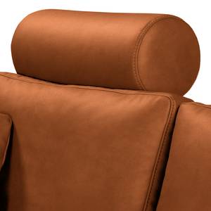 Ecksofa Arietta mit Longchair Microfaser Gardi: Dunkelbraun - Longchair davorstehend links