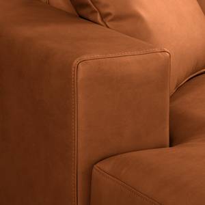 Ecksofa Arietta mit Longchair Microfaser Gardi: Dunkelbraun - Longchair davorstehend links