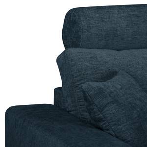 Ecksofa Arietta mit Longchair Webstoff Cieli: Dunkelblau - Longchair davorstehend links