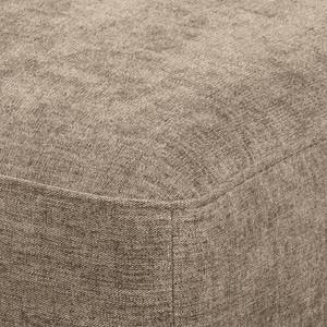 Canapé panoramique Arietta Tissu Cieli: Marron clair - Méridienne courte à droite (vue de face)