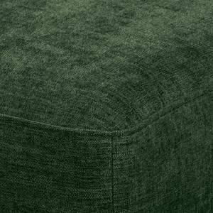 Canapé panoramique Arietta Tissu Cieli: Vert foncé - Méridienne courte à droite (vue de face)