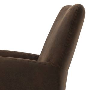 Fauteuil Purling Microfibre Medea: Marron foncé