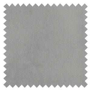 Divano angolare Roblin Velluto Loana: grigio - Longchair preimpostata a destra - Funzione letto