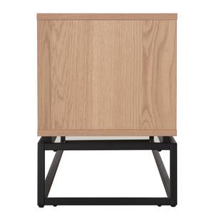 Meuble TV Hult 150 cm Plaqué bois véritable - Peuplier clair