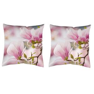 Coussins Magnolia - Lot de 2 Tissu - Rosé - 50 x 50 cm