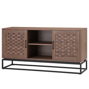 Sideboard Hult mit 2 Türen Echtholzfurnier - Pappel Dunkel