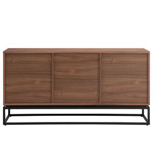 Sideboard Hult mit 2 Türen Echtholzfurnier - Pappel Dunkel