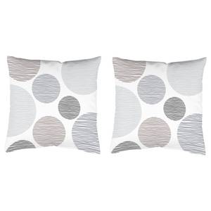 Set di 2 cuscini Borden tessuto - Grigio - 50 x 50 cm