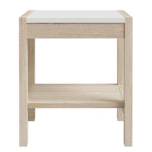 Table basse Thurles carré Imitation chêne Sonoma / Blanc
