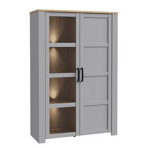 Vitrinenschrank Vassia 106 cm Hellgrau