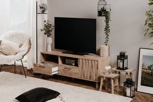 Tv-meubel Wragby spaanplaat - Zweeds-eikenhouten look